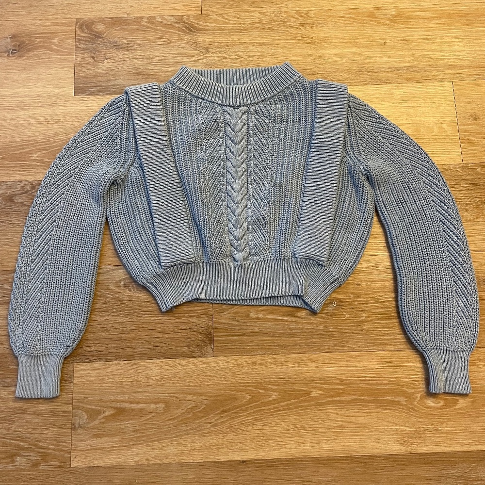 Cropped knitted sweater